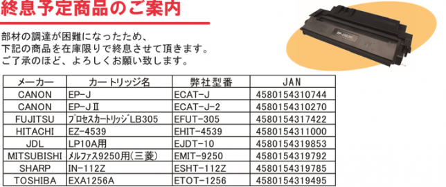 終了商品一覧